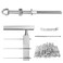 Muzata 60Pack Cable Railing Hardware Swage Threaded Stud Tensioner CR23