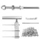 Muzata 60Pack Cable Railing Hardware Swage Threaded Stud Tensioner CR23