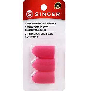 SINGER 00195 Heat Resistant Protective Finger Guards, 3-Count, Pink