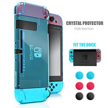 HEATFUN Dockable Case for Switch Console, Screen Protector6 Joystick Thumb Grips