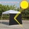 ABCCANOPY Canopy Side Wall for 10'x 10' Slant Leg Canopy Tent, 1 Pack Sidewall Only, Black
