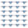 CN-Outlet Wholesale Bulk Earbuds Headphones Individually Bagged 100 Pack for iPhone, Android, MP3 Player -Blue