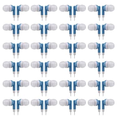 CN-Outlet Wholesale Bulk Earbuds Headphones Individually Bagged 100 Pack for iPhone, Android, MP3 Player -Blue