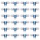 CN-Outlet Wholesale Bulk Earbuds Headphones Individually Bagged 100 Pack for iPhone, Android, MP3 Player -Blue