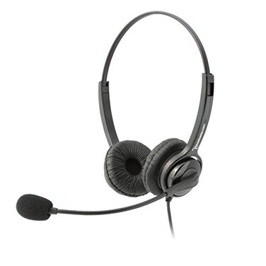 Executive Pro OverturePremium Dual-Ear Noise-Canceling USB Headset for ComputerMacPC Compatible - Skype, Teams, ZoomOffice Headset with Microphone