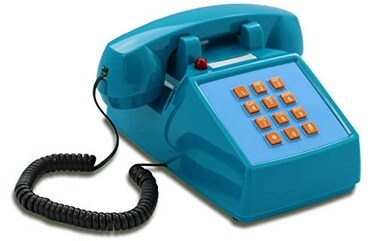 Opis Technology PushMeFon Cable Push Button Landline Phone, Light Blue