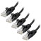 Cable Matters 10Gbps 5-Pack Snagless Thin Cat 6 Ethernet Cable, 10ft, Black