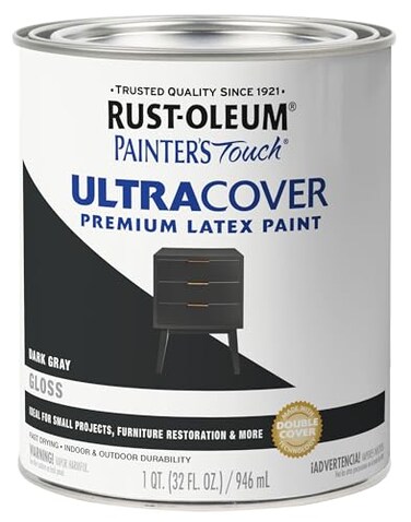 Rust-Oleum Painter's Touch Latex Brush-On Paint, Gloss Dark Gray