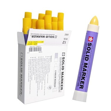 SAKURA SOLID SAKURA - XSC-3 Sakura Solidified Paint Solid Marker, Yellow ,Box of 12