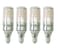 CTKcom 12W E12 LED Corn Candelabra Light Bulbs ,4 Pack,E12 Base 3000K Warm White Chandelier Bulbs,1400LM Lights Bright White,AC85-265V,Silver