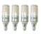 CTKcom 12W E12 LED Corn Candelabra Light Bulbs ,4 Pack,E12 Base 3000K Warm White Chandelier Bulbs,1400LM Lights Bright White,AC85-265V,Silver