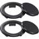Bememo 2 Sets 2 Inch Patio Table Umbrella Hole Ring Plug and Cap,Black