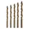 Drill America 5 Piece Cobalt Drill Bit Set ,1/4", 5/16", 3/8", 7/16", 1/2", D/ACO Series, POUD/ACOJ