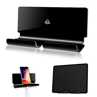 TXEsign Adhesive Wall Tablet Holder Mount Stand for Tablet Smartphones eReader Wall Holder Mount ,Black