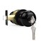 Probrico Black Entry with Key Door Lockset Knobs Flat Ball Keyed Entrance Lock Knobs 1 Pack