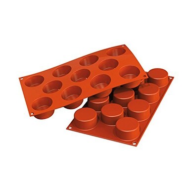 Silikomart Professional Silicone Baking Mold, Cylinder 11 Cavities ,1 Each