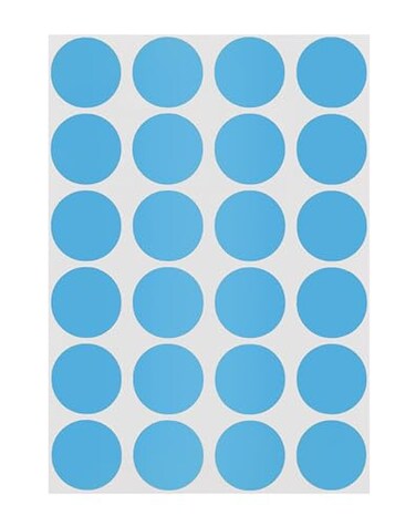 ChromaLabel Light Blue Dot Stickers, 3/4 Inch, 1008/Pack