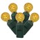 Vickerman 100 Light G12 LED Light Set Yellow Lights on Green Wire
