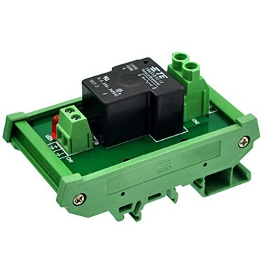 Electronics-Salon CZH-Labs DIN Rail Mount 12V Passive SPST-NO 30Amp Power Relay Module.