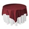 LTC LINENS LinenTablecloth 72-Inch Square Satin Overlay Burdy