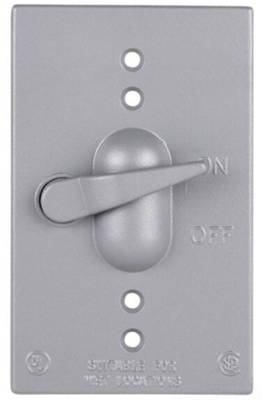 ThomasBetts CCT 1-Gang Silver Weatherproof Switch Receptacle Cover