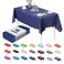 Evershine ,12-Pack Heavy Duty Plastic Table Covers Tablecloth ,Reusable,Rectangle 54" X 108", Navy Blue