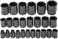 Proto Impact Socket Set,1/2 In Dr,25 pc ,J74206