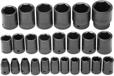 Proto Impact Socket Set,1/2 In Dr,25 pc ,J74206