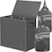 Simple Houseware Double Laundry Hamper with LidRemovable Bags, Dark Gray