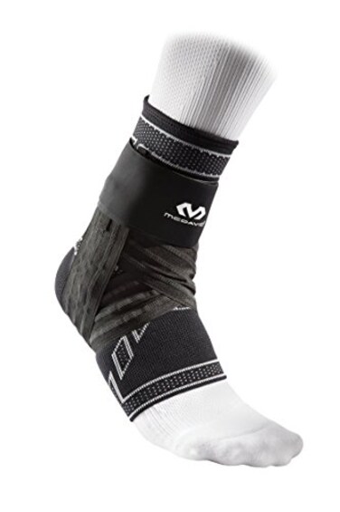 McDavid Elite Engineered Elastic Ankle Brace With Figure 6 StrapStays, Black, Medium