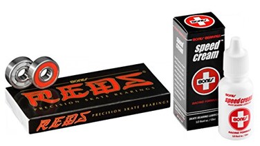 Bones Bearings REDS Bearings - 8 Pack ,8 Pack w/Speed Cream