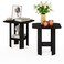Furinno SIMPLE DESIGN Set of 2 Side Table, 2-Tier End Table, Espresso