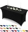 Utopia Kitchen Spandex Table Cloth 1 Pack [6FT, 72Lx30Wx30H Inch, Black]