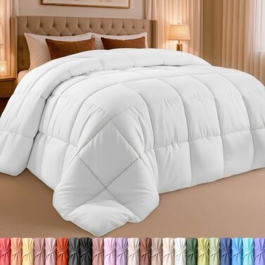 Utopia Bedding Comforter King Size, Duvet Insert, White, 90 x 102 Inches