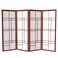 Red Lantern 4 ft. Short Eudes Shoji Screen - Rosewood - 4 Panels