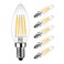 LVWIT E12 Candelabra LED Bulb Dimmable, 2700K B11 Candle Light Bulb,6 Pack