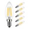 LVWIT E12 Candelabra LED Bulb Dimmable, 2700K B11 Candle Light Bulb,6 Pack