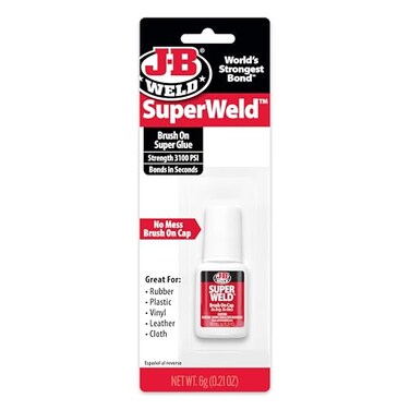 J-B Weld 33106 SuperWeld Glue - Clear Super Glue - 0.2 oz. ,Packaging may vary