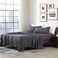 Cathay Home King Sheet Set, Ultra-Soft Microfiber Bed Sheets, Grey