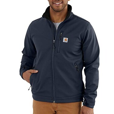 Carhartt Men's Crowley Softshell Jacket, Navy, Large