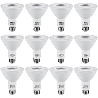 TORCHSTAR 12-Pack PAR30 LED Bulb, CRI90Dimmable, 8W Equivalent 75W, 3000K