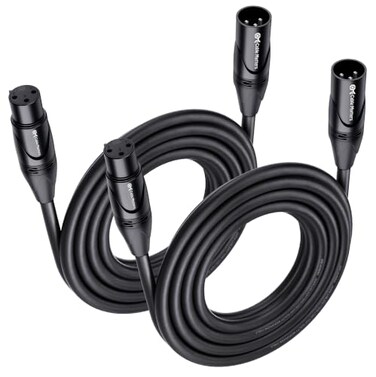 Cable Matters 2-Pack Premium XLR to XLR Cable, Microphone Cable, M-F, 10ft