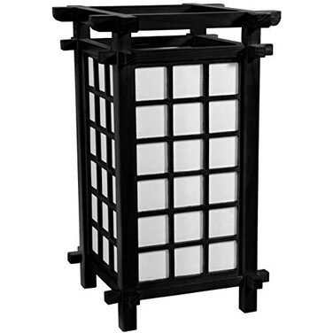 Red Lantern 17" Ido Lamp, Black