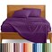 Bare Home Split King Sheet Set - 1800 Ultra-Soft ,Split King, Plum