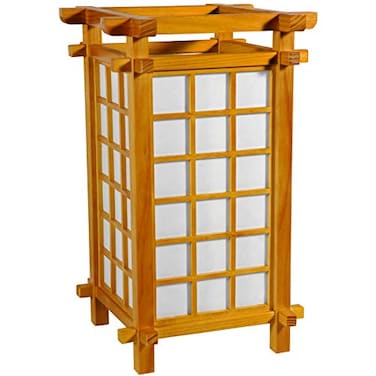 Red Lantern 17" Ido Lamp, Honey