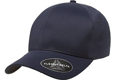 Flexfit Men's Delta Seamless Baseball Cap, Dark Navy, Small-Medium