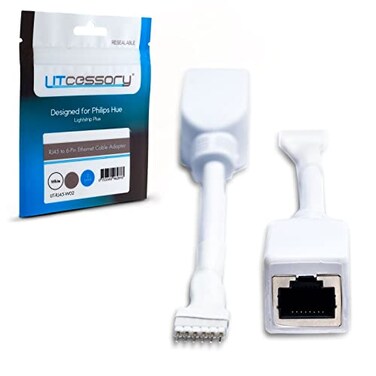 Litcessory RJ45 to 6-Pin Ethernet Cable Adapter for Philips Hue Lightstrip