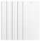 DALIX Ribbed Vertical Blinds Replacement Slats White Vinyl 82.5" Window 5 Pack