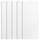 DALIX Ribbed Vertical Blinds Replacement Slats White Vinyl 82.5" Window 5 Pack