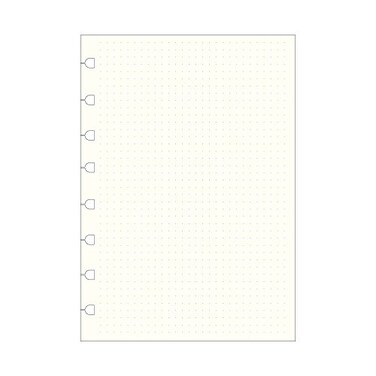 Filofax Notebooks A5 Dotted Journal Refill, Moveable, 8.25 X 5.75, 32 Cream Sheets Fits Refillable A5 Journals ,B152016U